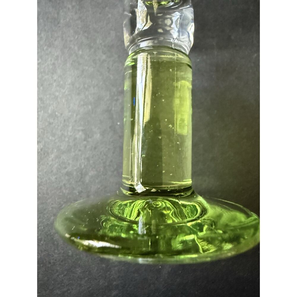 Bormioli Rocco Italy Glasses Limoncino Cordial Glasses Set (3) Green Stem MCM - Picture 3 of 7